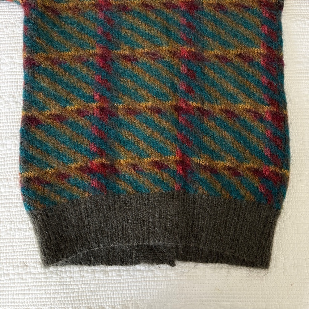 Vintage Hand Knit Mohair Wool Oversized Sweater M by Michelle Stuart 90s Grunge - Picture 11 of 15